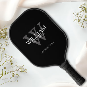 Groomsman Gifts - Custom Elegant Monogram Script Pickleball Paddle