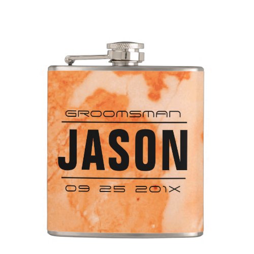 Groomsman Gifts_Rose_Gold Marble Flask