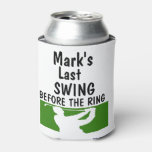 Groomsman Golf Bachelor Party Custom Golfer Can Cooler at Zazzle