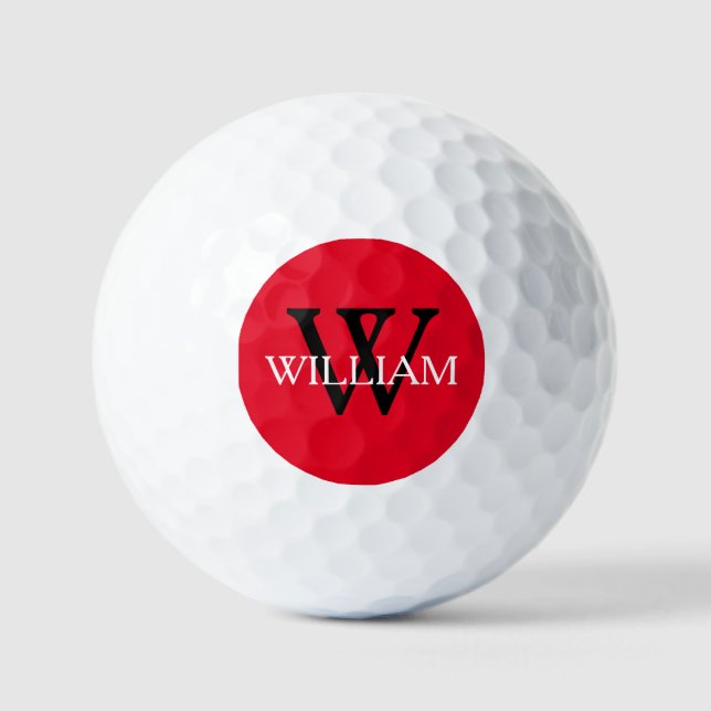 Groomsman Groomsmen Wedding Gift Monogram Name  Golf Balls (Front)