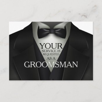 Groomsman Groomsmen Wedding Party Request Invitation by angela65 at Zazzle