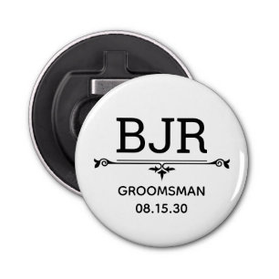 Groomsman Initials Bottle Opener