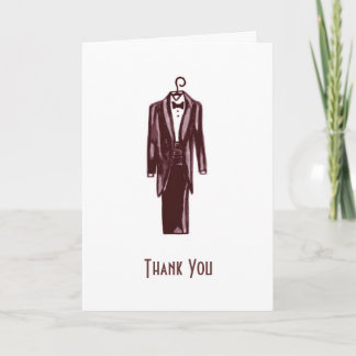 Groomsman letterpress thank you card