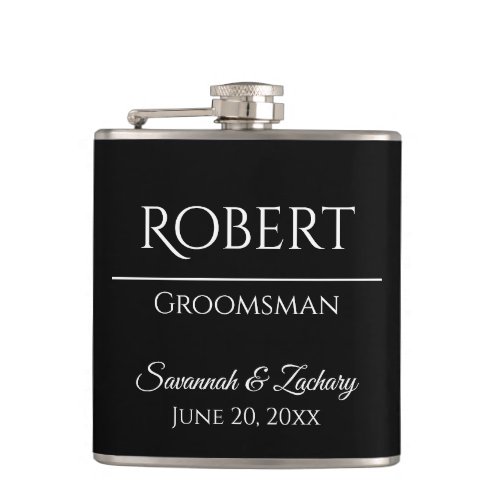 Groomsman Liquor Flask Wedding Favor Gift
