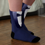 Groomsman Man of Honor Blue Tuxedo Wedding Socks<br><div class="desc">Who wouldn't want socks as a thank you for being your Man of Honor? Featuring a midnight navy blue and white tuxedo ensemble and space for his name and your wedding date</div>