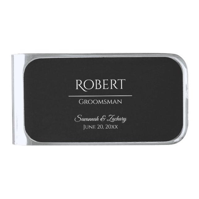Groomsman Money Clip Wedding Favor or Gift (Front)