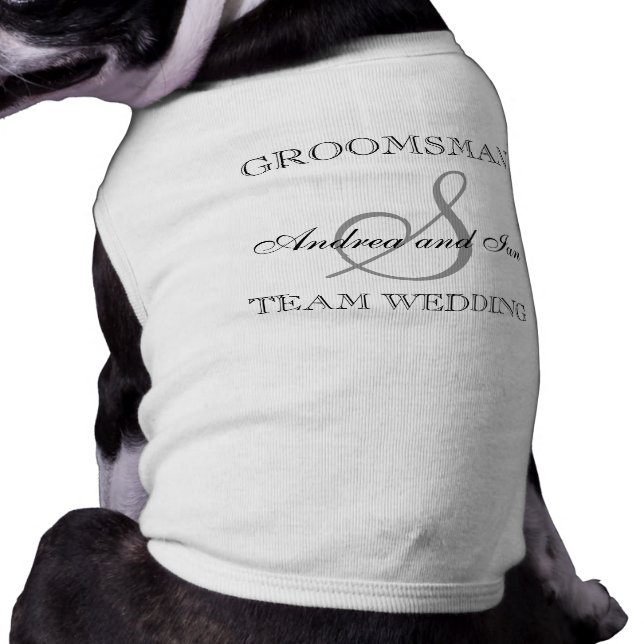 GROOMSMAN Monogram Dog Shirt (Back)