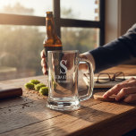 Groomsman Monogram Personalised Name Wedding Party Stein<br><div class="desc">Groomsman Monogram Personalised Name Wedding Party Beer Mug Beer Stein Beer Glass Groomsman Gifts features a simple modern design with your custom monogram,  name and "Groomsman" below in modern typgraphy script. Custom made for the groomsman. Designed by ©2024 Evco Studio www.zazzle.com/store/evcostudio</div>