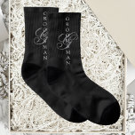 Groomsman Monogram Wedding Socks<br><div class="desc">Make your own custom socks. Personalize this design with your own text. You can further customize this design by selecting the "customize further" link if desired.</div>