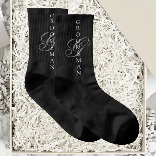 Groomsman Monogram Wedding Socks