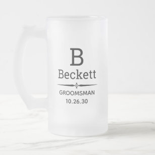 Personalized Beer Mugs for the Best Man and Groomsmen - Crystal