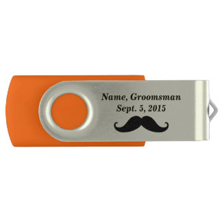 Groomsman Mustache and Top Hat USB Flash Drive