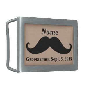 Groomsman Mustache Belt Buckle
