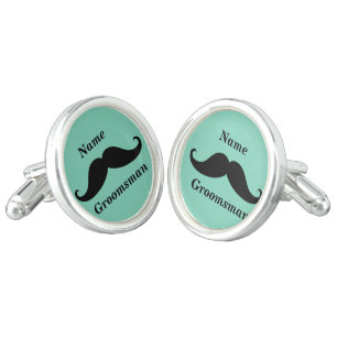 Groomsman Mustache Cufflinks