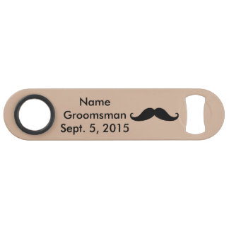 Groomsman Mustache Hat & Suit Speed Bottle Opener