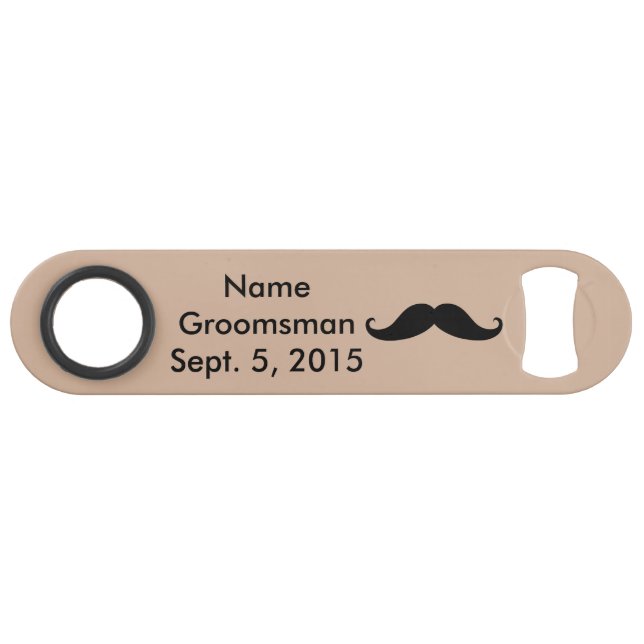 Groomsman Mustache Hat & Suit Speed Bottle Opener (Front (Horizontal))