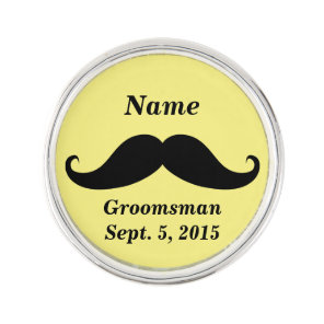 Groomsman Mustache Lapel Pin