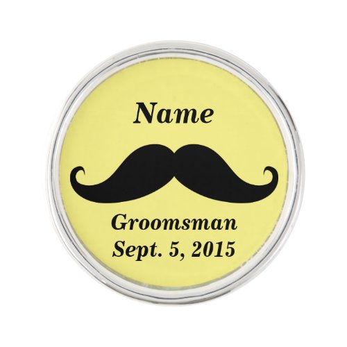 Groomsman Mustache Lapel Pin