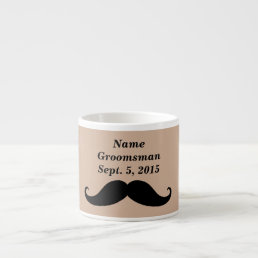 Groomsman Mustache, Top Hat and Suit Espresso Mug