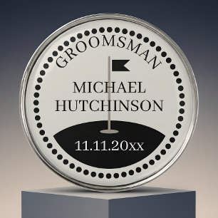 Groomsman Name Wedding Golf Ball Marker
