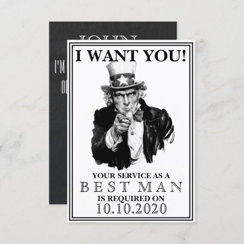 Groomsman or Best Man Proposal Invitation