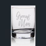 Groomsman  Personalized Bridal Party Rocks Glass<br><div class="desc">Elegant and contemporary etched glass created especially for the bridal party, featuring a personalized touch with the wedding date. Complementing bride etched glass and a range of other bridal party keepsakes are also on offer. For assistance with customization or to discuss any special requests, please don't hesitate to contact me...</div>