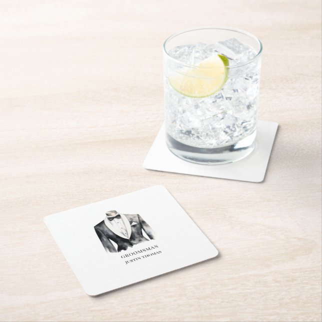 Groomsman Personalized Coaster Gift (Insitu)