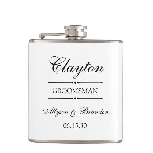 Groomsman Personalized Flask