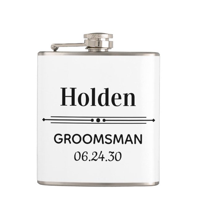 Groomsman Personalized Flask (Front)
