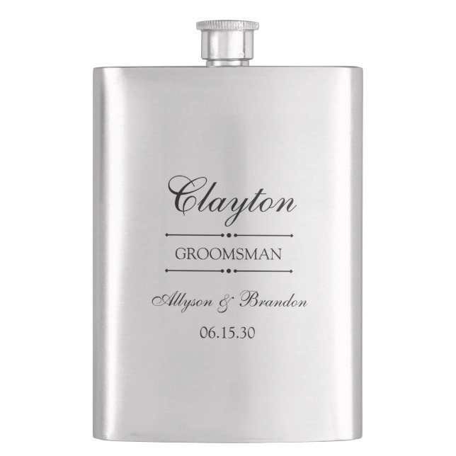 Groomsman Personalized Flask (Front)