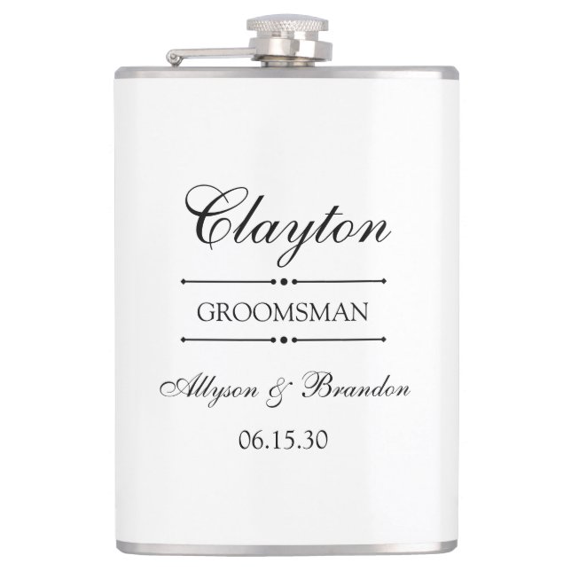 Groomsman Personalized Flask (Front)