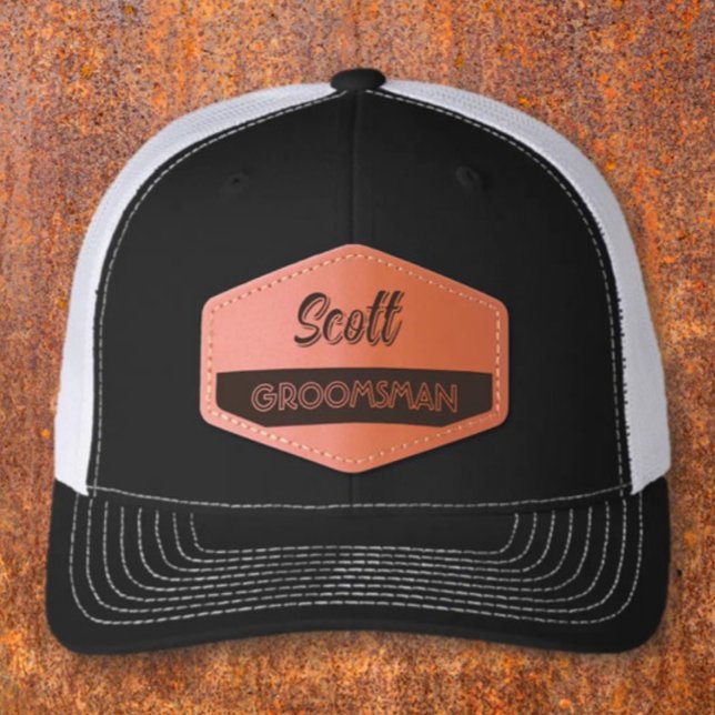 Groomsman! Personalized patch wedding party hat (Creator Uploaded)