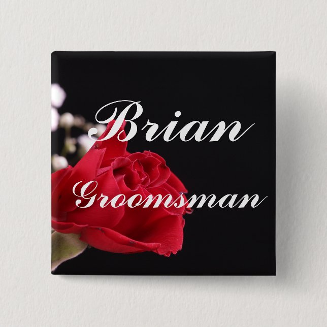 Groomsman Pinback Button (Front)