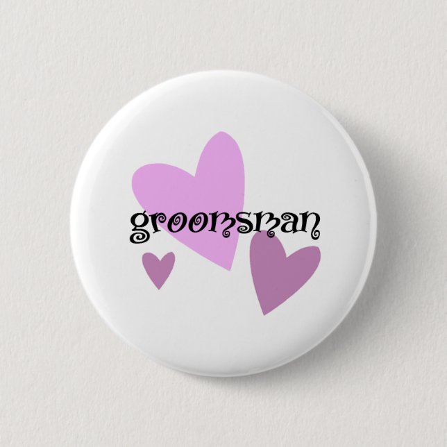 Groomsman Pinback Button (Front)