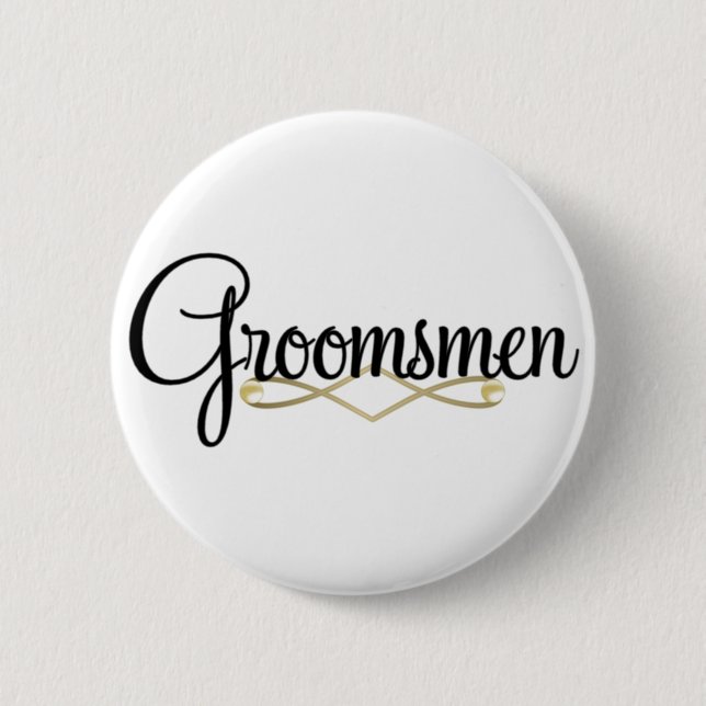 Groomsman Pinback Button (Front)