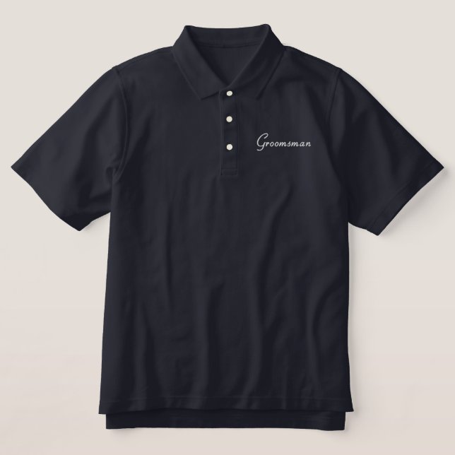 Groomsman Polo Shirt (Design Front)