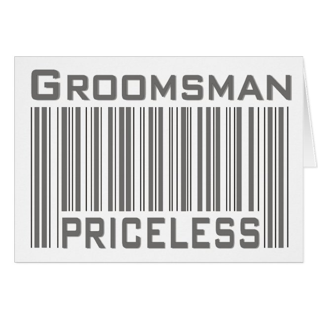 Groomsman Priceless Cards (Front Horizontal)