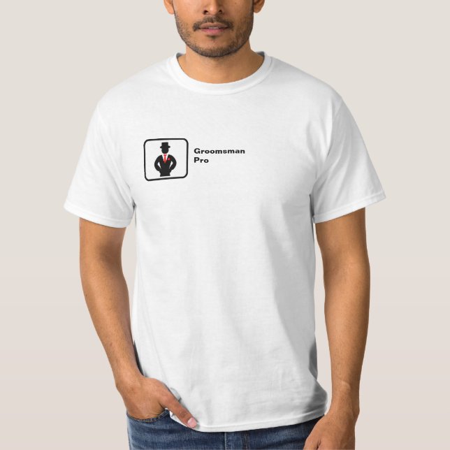 Groomsman Pro (small logo) T-Shirt (Front)