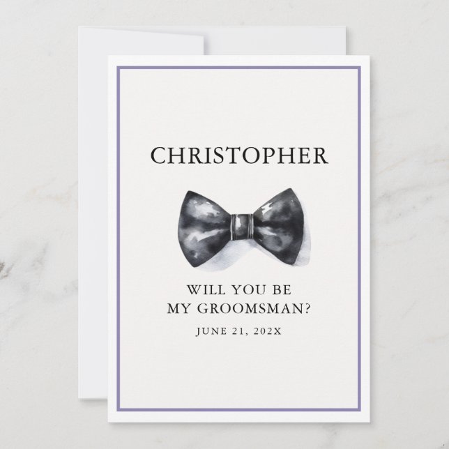 Groomsman Proposal Card (Front)