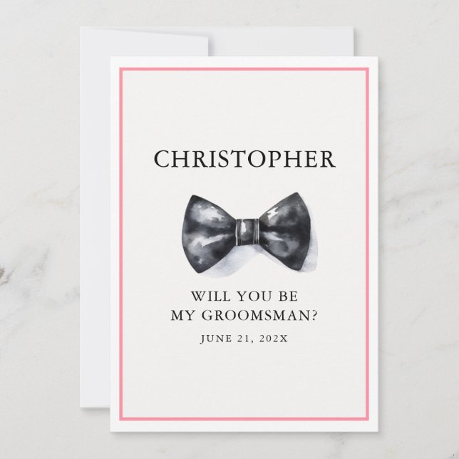 Groomsman Proposal Card (Front)