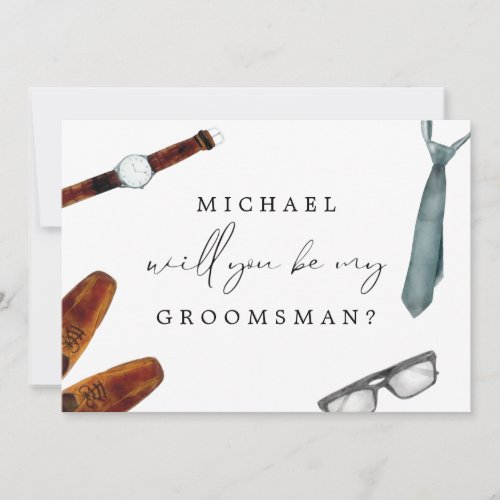 Groomsman Proposal Card for groom