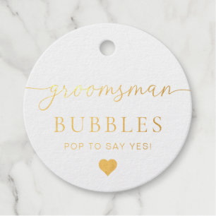 Groomsman Proposal Foil Favor Tag