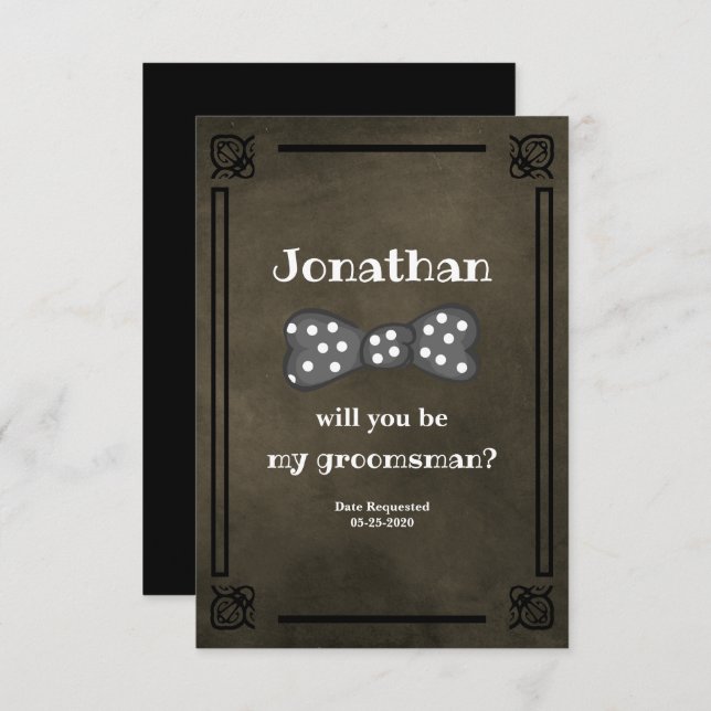 Groomsman Proposal Invitation (Front/Back)