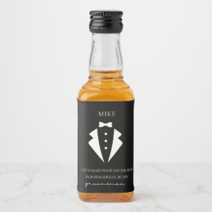 Groomsman Proposal Liquor Bottle Label