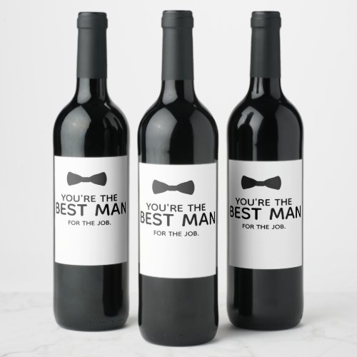 Groomsman Proposal Wine Label Beer Label Booze   Wine Label