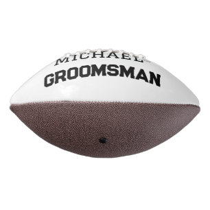 Groomsman simple minimal add name modern masculine football