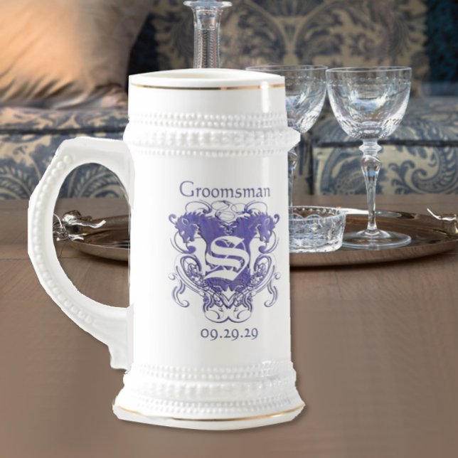 GroomsMan Stein Wedding Vintage Lions (Creator Uploaded)