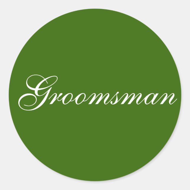 "Groomsman" stickers (Front)