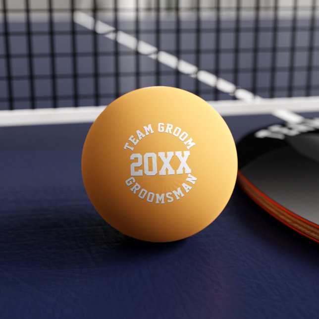 Groomsman Team Groom Wedding Favor Ping Pong Ball (A lovely gift for your Groomsman. Everybody needs a glow in the dark ping pong ball! Add a year!)