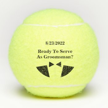 Groomsman Tennis Ball Invite by WeddingButler at Zazzle